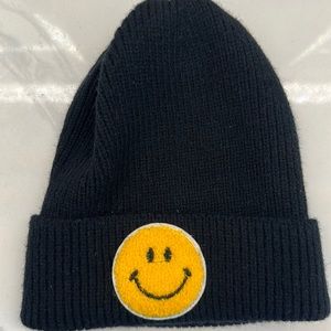 Black Smiley Face Beanie
